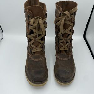 Sorel scotia leather lace up boots